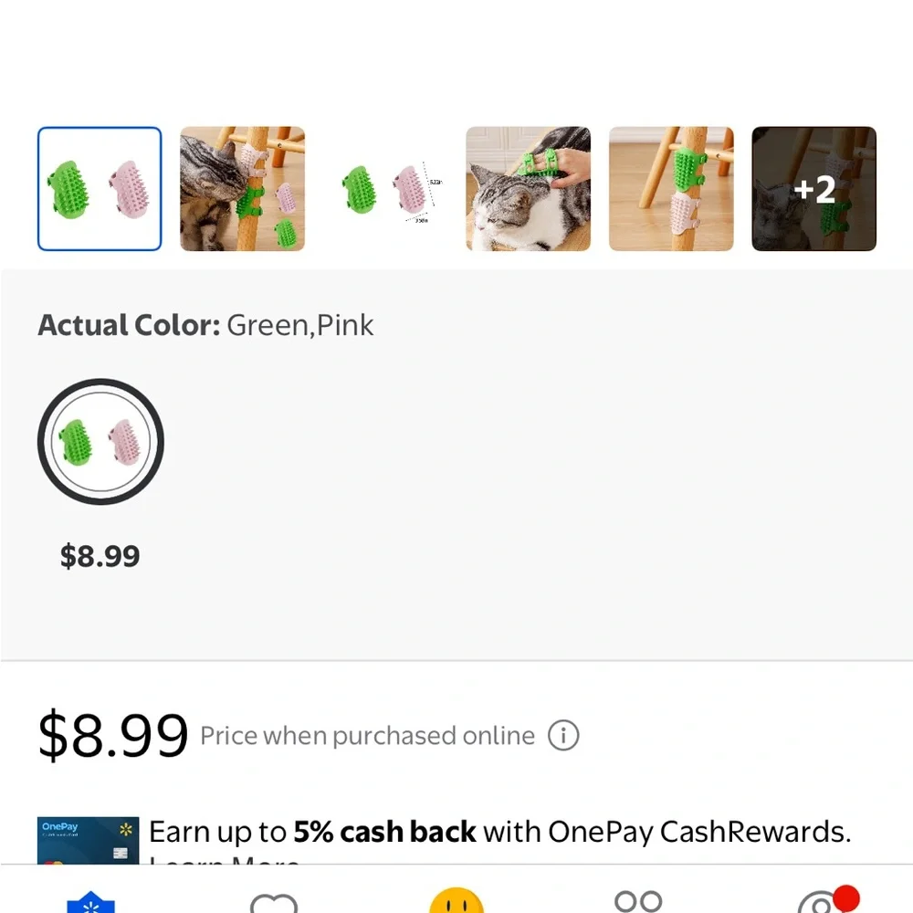 2 Green Silicone Pet Bath Brush